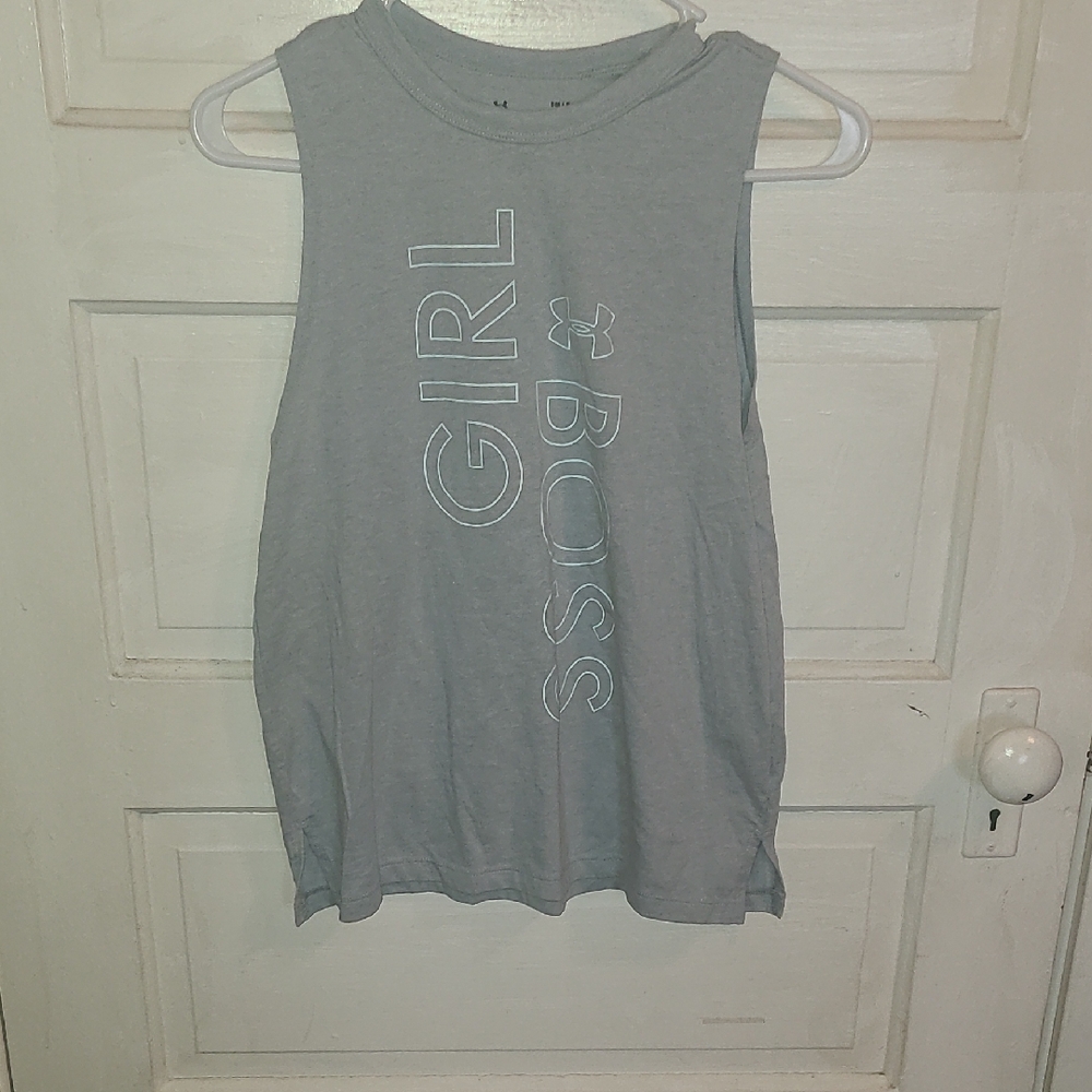Under Armour Light Gray HeatGear Tank